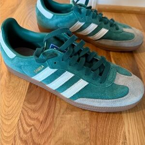 Adidas Samba OG Collegiate Green and White Sneakers